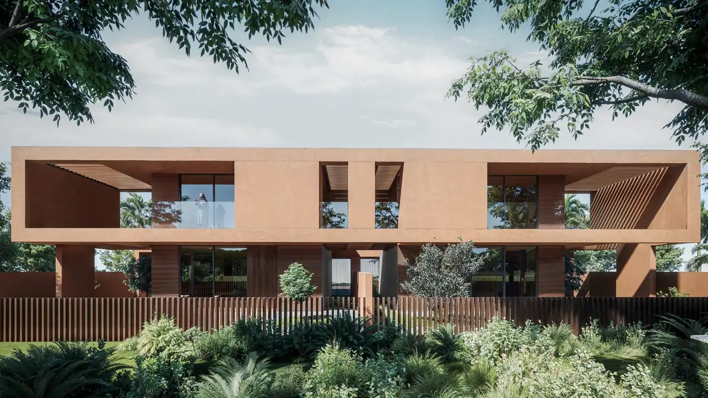 Four-bedroom villa, earth finish