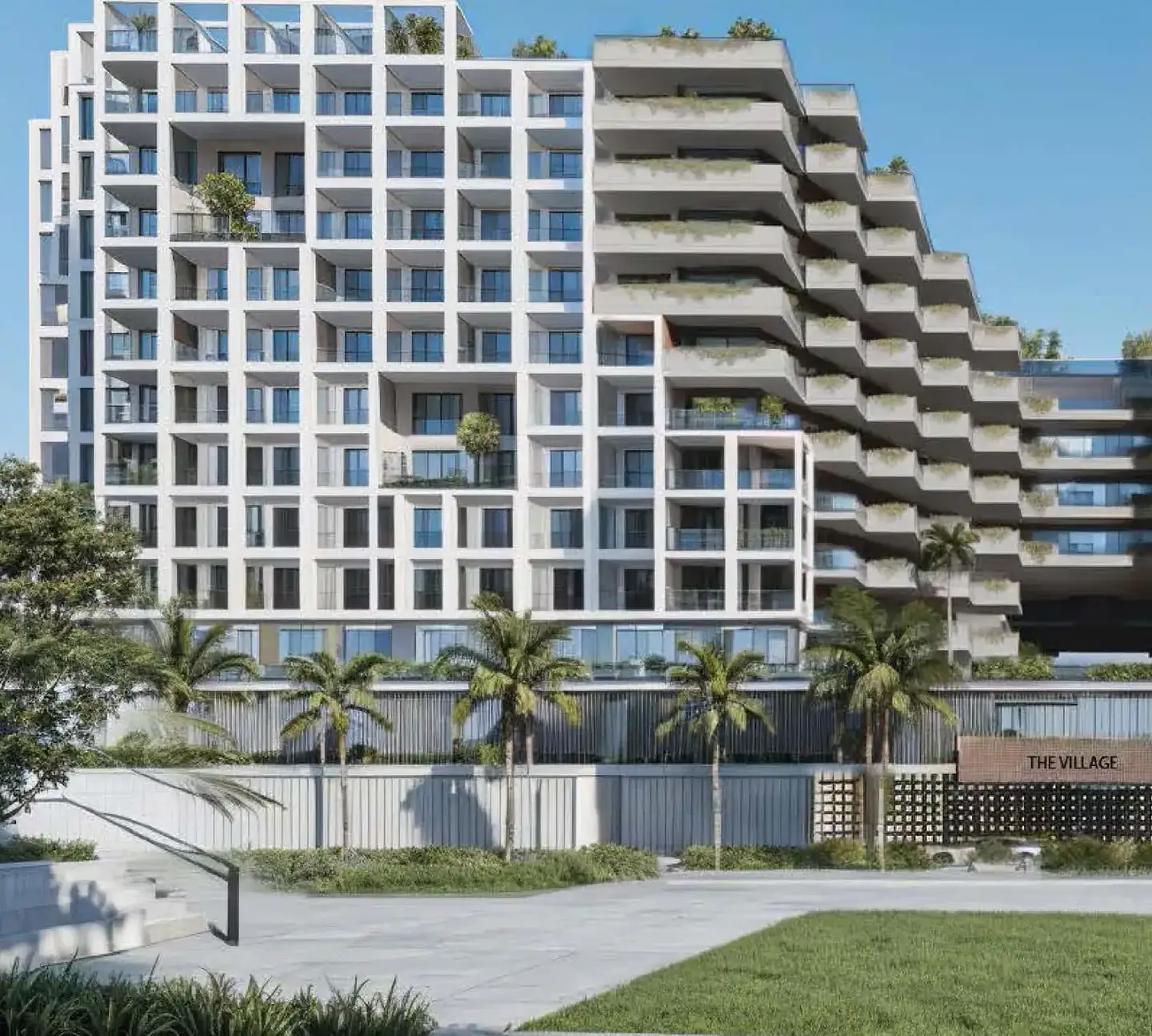 Residential blocks around a courtyard